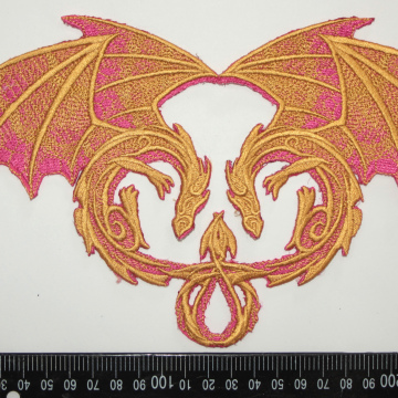 Double Dragon Gold & Hot Pink #LSOE0010